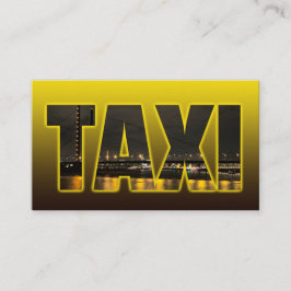 Cartão De Visita Taxi driver taxista amarelo táxi luz da cidade
