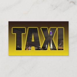 Cartão De Visita Taxi driver taxista amarelo táxi luz da cidade