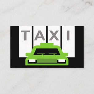 Cartão De Visita Táxi Faixas Verticais Brancas