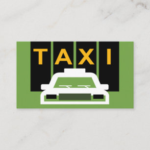 Cartão De Visita Táxi Faixas Verticais Pretas