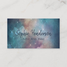 Teal Galaxy e Autor Artístico Azul-Marinho