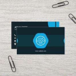 Cartão De Visita Teal Preto Corporativo Profissional