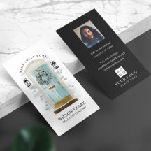 Teal Watercolor Frente Porta Wreath Foto e logotip