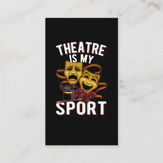 Cartão De Visita Teatro Adora Atores de Teatro (Frente)