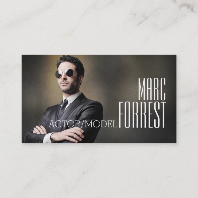 Cartão De Visita Teatro de Filmagem de Cabeçalho do Modelo de Atriz (Frente)