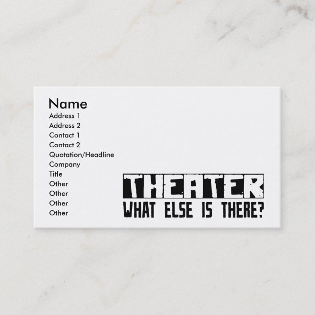 Cartão De Visita Teatro que outro está lá? (Frente)