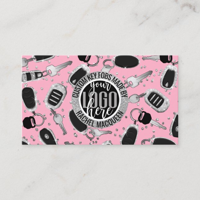 Cartão De Visita Tecla Glitter Sparver Chave Fob Crafter Logo Busin (Frente)