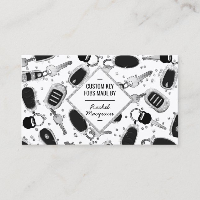 Cartão De Visita Tecla Glitter Sparver Chave Fob Diamond Crafter (Frente)