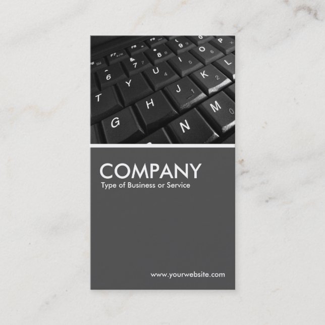 Cartão De Visita Teclado - Cinza 70pc (Frente)