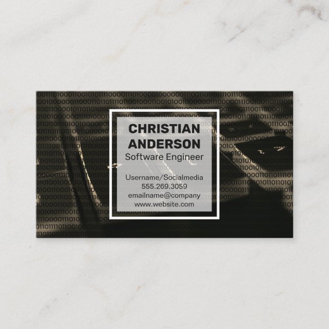 Cartão De Visita Teclado e código (Frente)