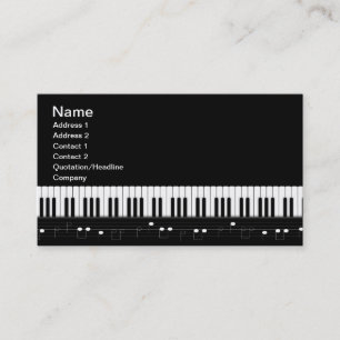 Cartão De Visita Teclado Piano