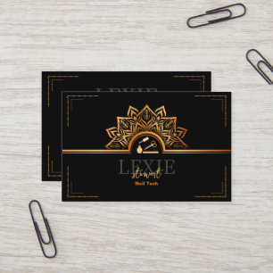 Cartão De Visita Técnica de Unhas Elegante e Sofisticada Lealdade