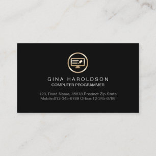 Cartão De Visita Técnica do computador programador codificador