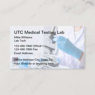 Cartão De Visita Técnico de Laboratório Médico
