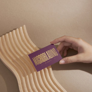 Cartão De Visita Técnico de Microblading Profissional Burgundy & Go