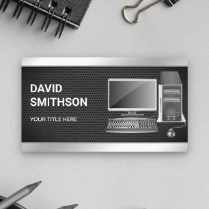 Cartão De Visita Técnico de reparação de computadores desktop Bl