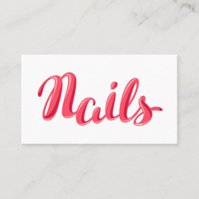 Cartão De Visita Técnico de unhas (Frente)