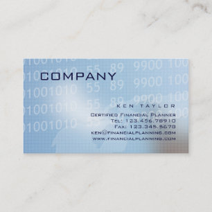 Cartão de visita técnico financeiro/computador