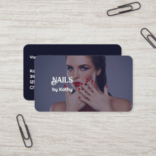 Cartão De Visita Técnico Personalizado de Nail Fotográfica