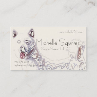 Cartão De Visita Tecnologia da arte do cão de Juno