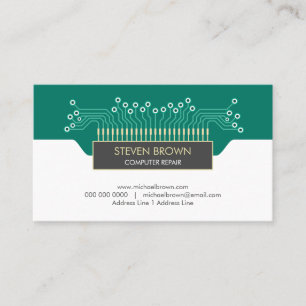 Cartão De Visita Tecnologia de Codificação de Geeks de Circuito d