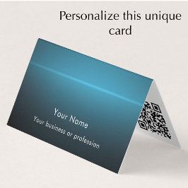 Cartão De Visita Tecnologia de Código QR de Texto Personalizado Mod