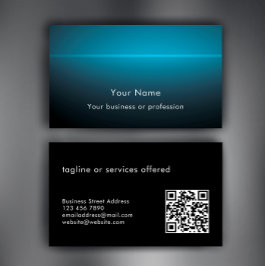Cartão De Visita Tecnologia de Código QR de Texto Personalizado Mod