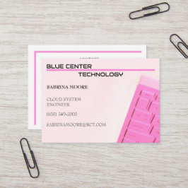 Cartão De Visita Tecnologia de informações do teclado rosa