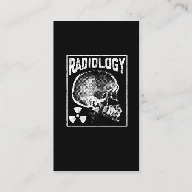 Cartão De Visita Tecnologia Radiológica do Skull Xray Tecnólogo (Frente)