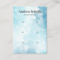 Tela brilhante Blue Bokeh Jewelry 3 Earring