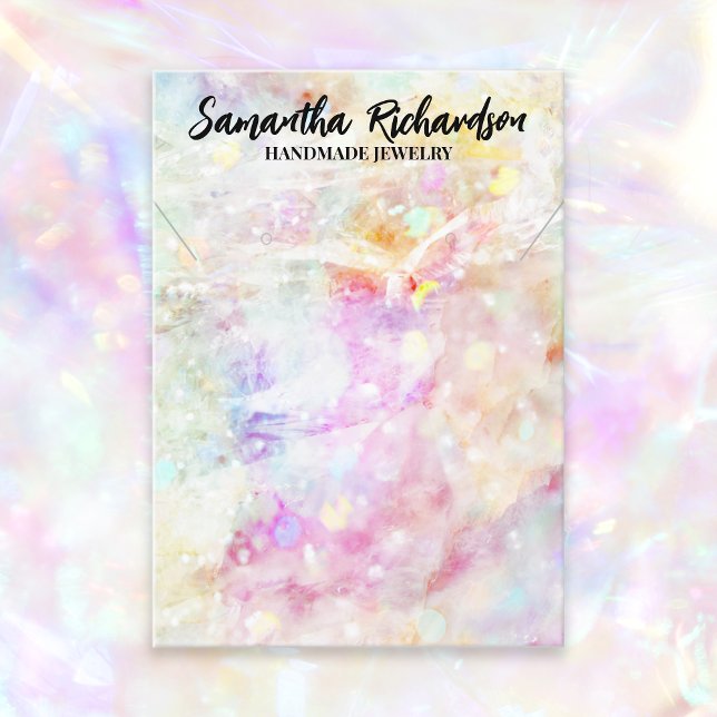 Cartão De Visita Tela Colorida Rainbow Confetti Jewelry Holry (Criador carregado)