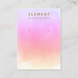 Cartão De Visita Tela cor-de-água do arco-íris rosa