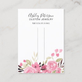 Cartão De Visita Tela cor-de-rosa de barrette de clipe de cabelo ve