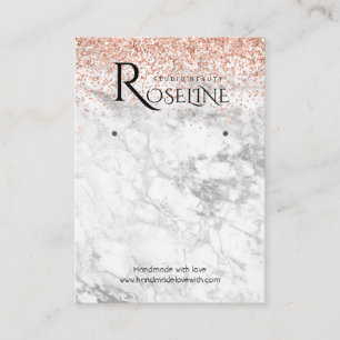 Cartão De Visita Tela cor-de-rosa de cor branca de mármore