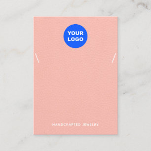 Cartão De Visita Tela da Marca Colar Colar Colar Logotipo Rosa Pêss