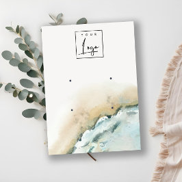 Cartão De Visita Tela de Areia de Ondas Costeiras do Mar Praia 2