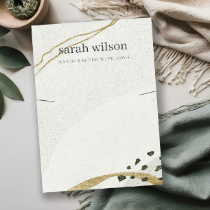 Cartão De Visita Tela de Banda de colar Dourado de marfim preto