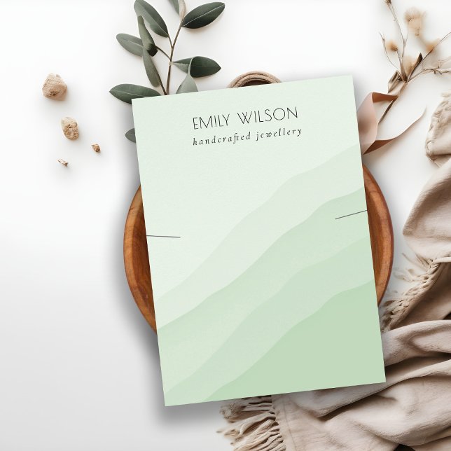 Cartão De Visita Tela de Banda do Colar de Ondas do Verde limão abs (Criador carregado)