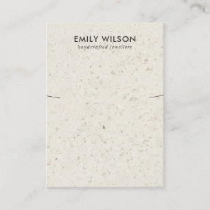CARTÃO DE VISITA TELA DE BRACELET DE TERRAZZO BRANCO