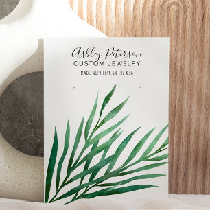Cartão De Visita Tela de brinco de palma tropical
