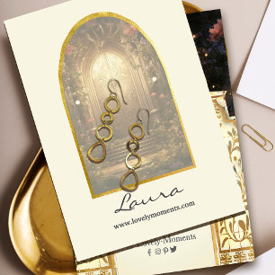 Cartão De Visita Tela de brinco de Porta de Jardim Encantada