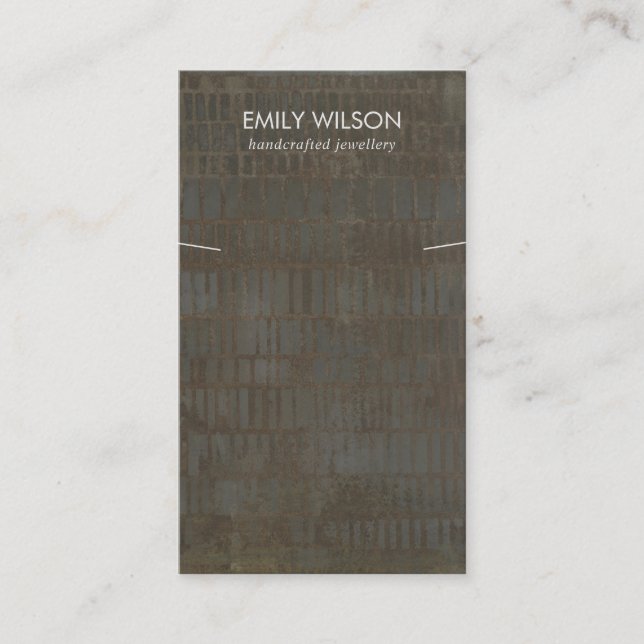 CARTÃO DE VISITA TELA DE CINZAS RUSTIC BRONZE LINES NECKLACE BRACEL (Frente)
