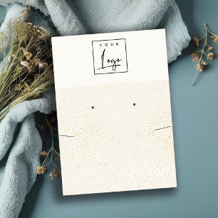 Cartão De Visita Tela de colar com o logotipo branco Dourado com ma