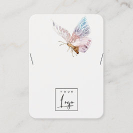 Cartão De Visita Tela de colar do logotipo da borboleta Aqua Dreamb