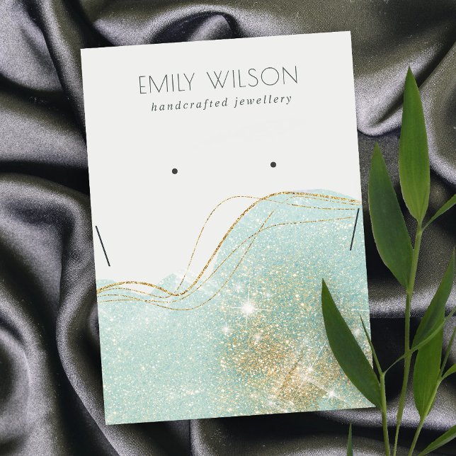 Cartão De Visita Tela de colar verde-brilhante com colar (Criador carregado)