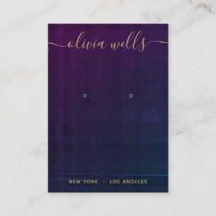 Cartão De Visita Tela de Gravação de Script de Textura de Marinho R