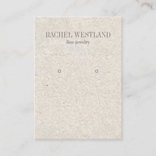 Cartão De Visita Tela de "Jewelry Earring" de Luxo de Papel Antigo (Frente)