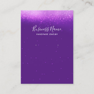 Cartão De Visita Tela de Joalharia de Olhar Roxo Glam