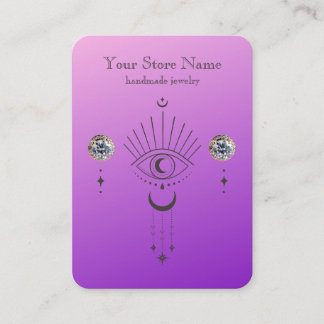 Cartão De Visita Tela de joalharia mística personalizada do Boho