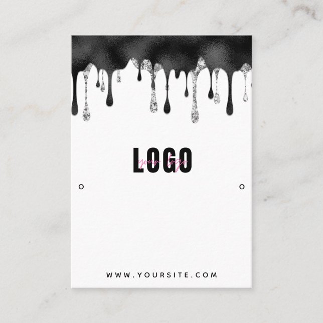 Cartão De Visita Tela de joias com olhos brilhantes pretos (Frente)